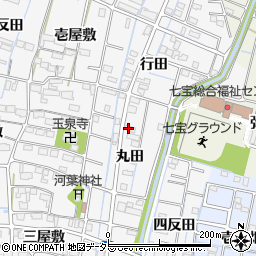 愛知県あま市七宝町川部（丸田）周辺の地図