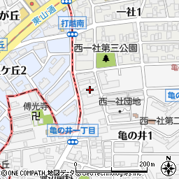 愛知県名古屋市名東区亀の井1丁目3周辺の地図