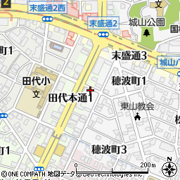 名鉄協商田代本通第３駐車場周辺の地図