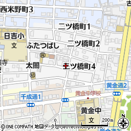 愛知県名古屋市中村区二ツ橋町4丁目15周辺の地図