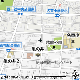 愛知県名古屋市名東区亀の井2丁目170周辺の地図