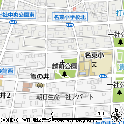 愛知県名古屋市名東区亀の井3丁目7周辺の地図