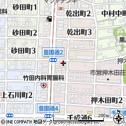 愛知県名古屋市中村区乾出町4丁目12周辺の地図