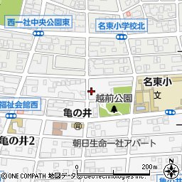 愛知県名古屋市名東区亀の井3丁目10周辺の地図