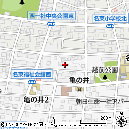 愛知県名古屋市名東区亀の井2丁目174周辺の地図
