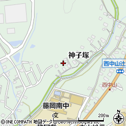 愛知県豊田市西中山町神子塚周辺の地図