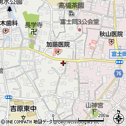 静岡県富士市比奈45周辺の地図