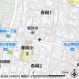 愛知県名古屋市千種区春岡周辺の地図