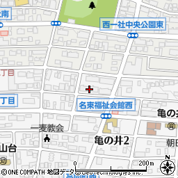 愛知県名古屋市名東区亀の井2丁目155周辺の地図