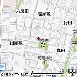 愛知県あま市七宝町川部二屋敷周辺の地図