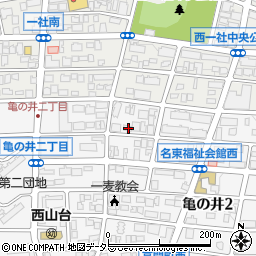 愛知県名古屋市名東区亀の井2丁目140周辺の地図