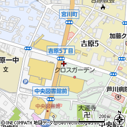 はま寿司クロスガーデン富士中央店周辺の地図