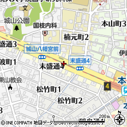 愛知県名古屋市千種区末盛通周辺の地図