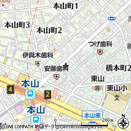 ＵＨａｉｒ　本山店周辺の地図