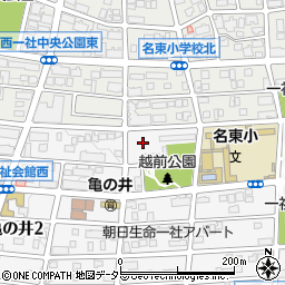 愛知県名古屋市名東区亀の井3丁目1-2周辺の地図