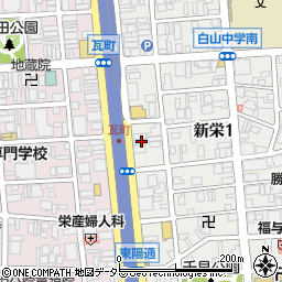 愛知県名古屋市中区新栄1丁目28-22周辺の地図