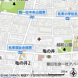 愛知県名古屋市名東区亀の井2丁目165周辺の地図