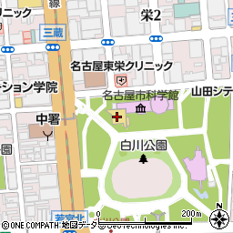 名古屋市科学館　生命館　サイエンスホール周辺の地図