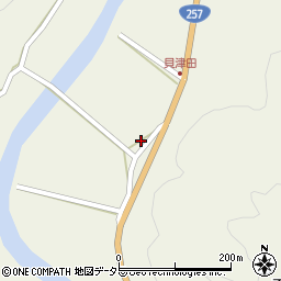 愛知県北設楽郡設楽町西納庫沢入周辺の地図