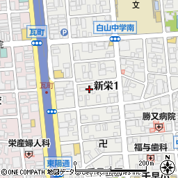 Ｓｉｍｐｌｅ　Ｐａｒｋｉｎｇ新栄１丁目駐車場周辺の地図