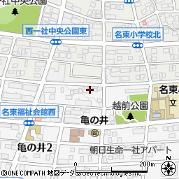 愛知県名古屋市名東区亀の井2丁目168周辺の地図