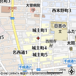 愛知県名古屋市中村区城主町2丁目周辺の地図