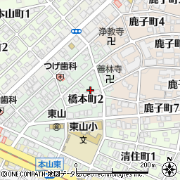 愛知県名古屋市千種区橋本町2丁目18周辺の地図