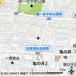 愛知県名古屋市名東区亀の井2丁目159周辺の地図