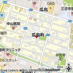 静岡県富士市瓜島町周辺の地図