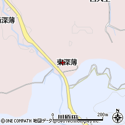 愛知県豊田市西樫尾町東深薄周辺の地図