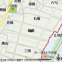愛知県あま市七宝町桂鎌蓋周辺の地図