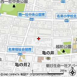 愛知県名古屋市名東区亀の井2丁目164周辺の地図