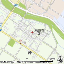 滋賀県愛荘町（愛知郡）沖周辺の地図