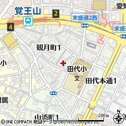 愛知県名古屋市千種区観月町周辺の地図