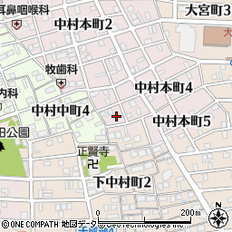 愛知県名古屋市中村区中村本町4丁目57周辺の地図