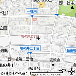 愛知県名古屋市名東区亀の井2丁目4周辺の地図