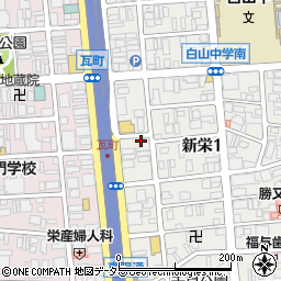 愛知県名古屋市中区新栄1丁目28-4周辺の地図