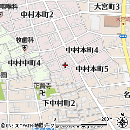 愛知県名古屋市中村区中村本町4丁目53周辺の地図