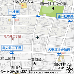 愛知県名古屋市名東区亀の井2丁目143周辺の地図