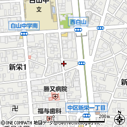 リパーク新栄１丁目第２駐車場周辺の地図