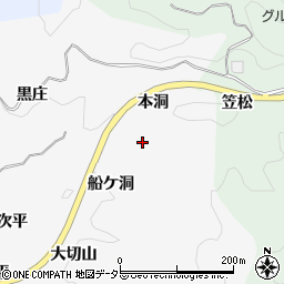 愛知県豊田市中立町本洞周辺の地図