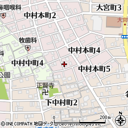 愛知県名古屋市中村区中村本町4丁目54周辺の地図