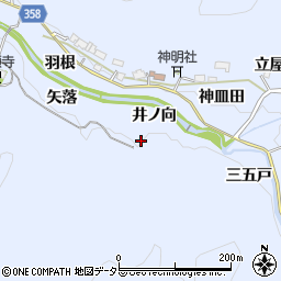 愛知県豊田市摺町井ノ向周辺の地図