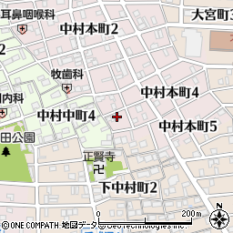 愛知県名古屋市中村区中村本町4丁目19周辺の地図