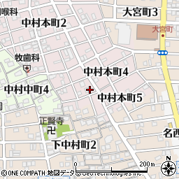 愛知県名古屋市中村区中村本町4丁目51周辺の地図