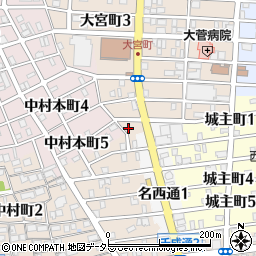 愛知県名古屋市中村区大宮町3丁目78周辺の地図