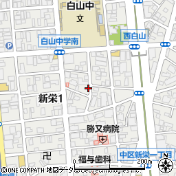 愛知県名古屋市中区新栄1丁目22-11周辺の地図
