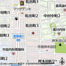 愛知県名古屋市中村区乾出町4丁目3周辺の地図