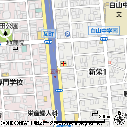 木曽路瓦町店周辺の地図