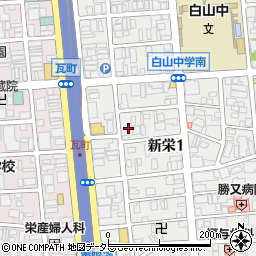 愛知県名古屋市中区新栄1丁目25-30周辺の地図